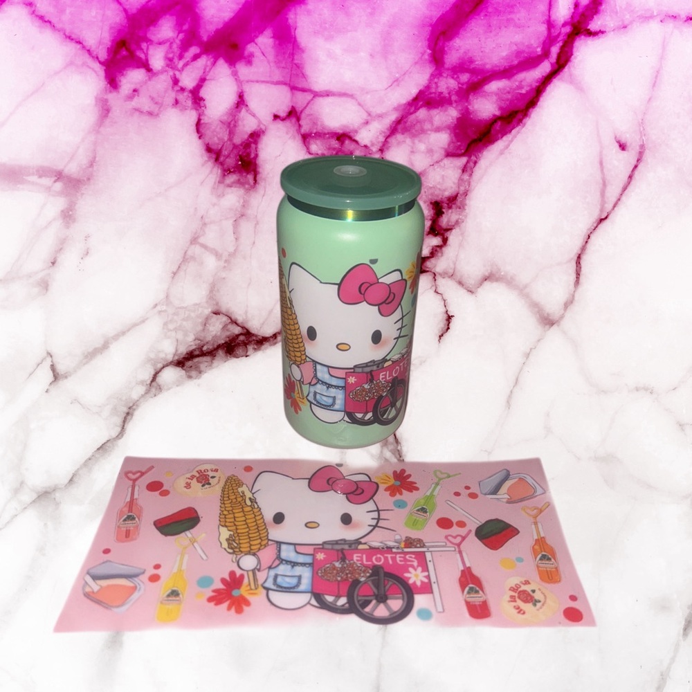 Hello Kitty Green Tumbler with Pink Accents